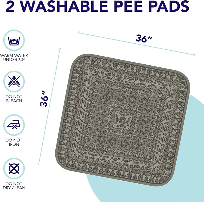PUPIBOO Washable Pee Pads for Dogs and Cats - Super Absorbent Reusable Puppy Training Pads - 100% Waterproof, Leak-Proof & Non-Slip Whelping Pads for Pet Housebreaking - Image 5