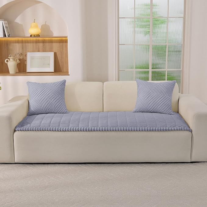 Couch Cover for Dogs,Washable Non-Slip Pet Friendly Sofa Protector | Thick Flannel Sofa Cover,Nonslip, Washable,Anti-Pilling,Pet Friendly,for Dogs & Cats,Cozy Protect Against Fur,27.6" x 35" - Image 2