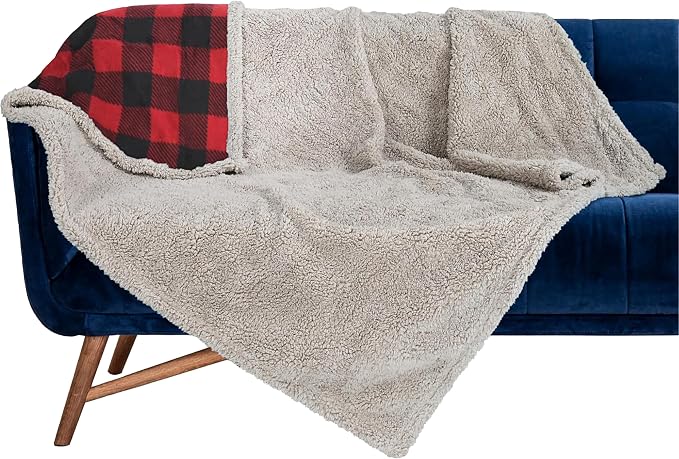 Catalonia Waterproof Blanket for Bed, Reversible Leakproof Throw | 50 x 60 Inch, Plaid, Washable Protector Cover for Couch and Sofa, Stain Proof Blanket for Pets, Kids and Everyday Spills by Catalonia