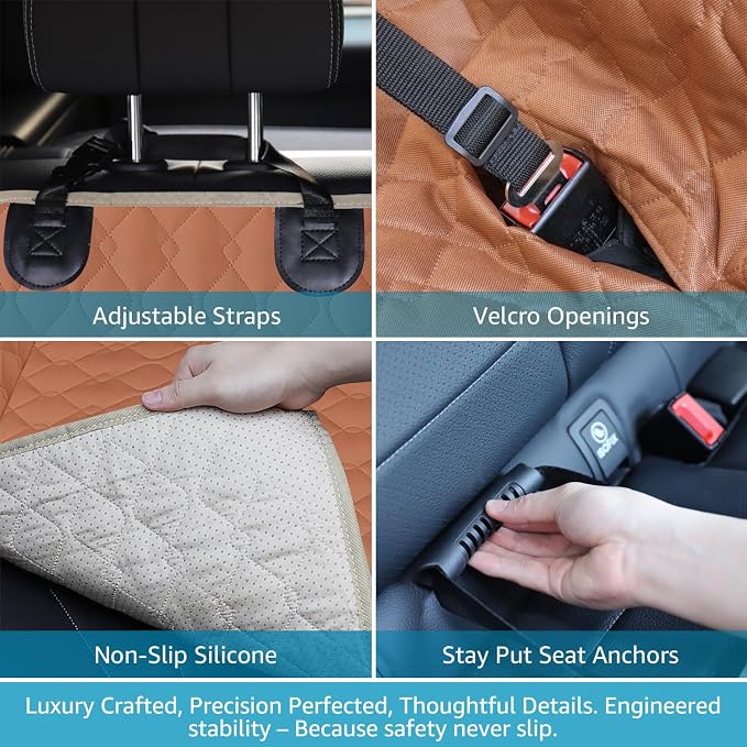 Lassie XL Truck Dog Seat Cover Back Seat with 2 Seat Belts, Dog Car Hammock for Large SUV and Trucks Compatible with F150 F250/Chevrolet Silverado/Ram Pickup/GMC Sierra/Toyota Tundra and Crew Cab - Image 6