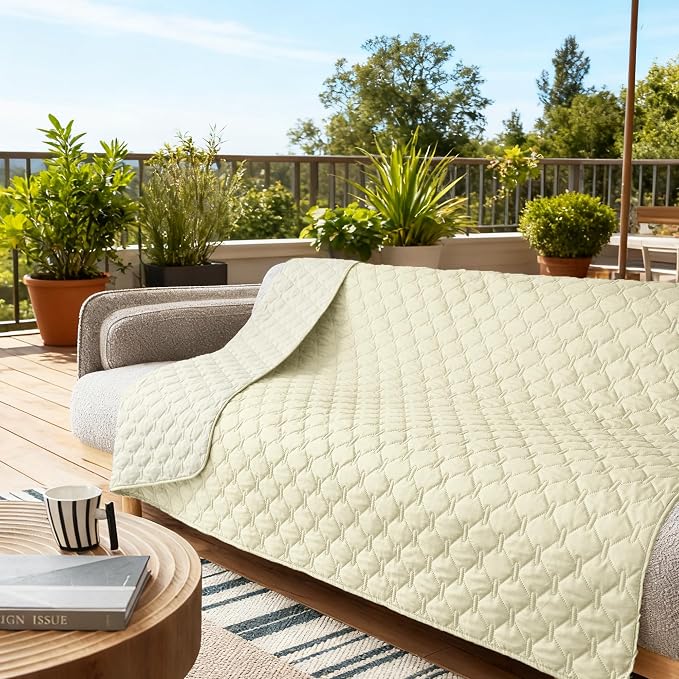 gogobunny 100% Double-Sided Waterproof Dog Bed Cover Pet Blanket Sofa Couch Furniture Protector for Puppy Large Dog Cat, Reversible (82x120 Inch (Pack of 1), Dark Cream/Light Cream) - Image 5