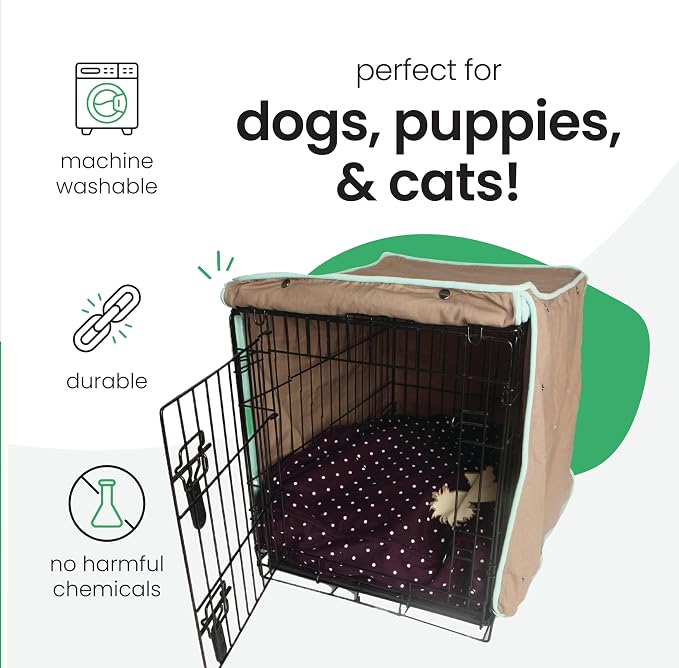Molly Mutt Wild Horses Dog Crate Cover, Fits 36"x23"x25" Crate | GOTS-Certified 100% Cotton Canvas Cover for Dog Kennel & Cage, 2 Roll-Up Panels, Washable, Free of Harmful Chemicals - Image 3