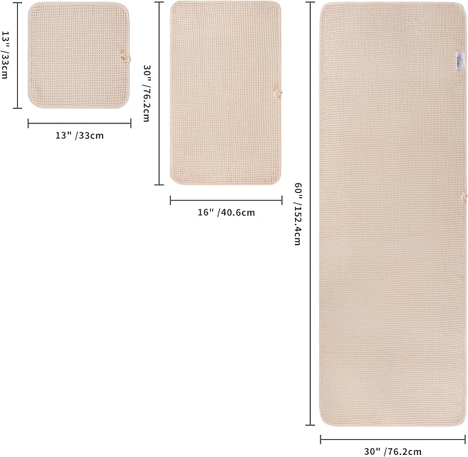 POLYTE 430 GSM Microfiber Quick Dry Lint Free Oversize Bath Towel Set, 6 Piece (Waffle Weave) - Image 2