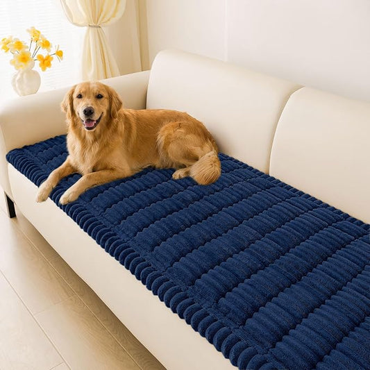 hyha Couch Cover for Dogs, Washable Non Slip Plush Flannel Sofa Protector | Thick Flannel, Silicone Anti-Slip Backing, Pet Hair & Scratch Protection, Fits Sofa & Loveseat (27.6" x 95") by hyha