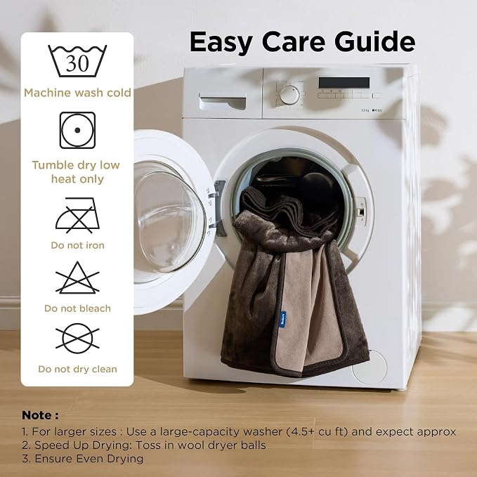 Bedsure Waterproof Blanket Soft Flannel Fleece Couch Cover,50x60 | Dog Blankets for Large Senior Dogs，Washable Throw for Pet Cat Leakproof,Furniture Protector for Travel Camping,Coffee Brown - Image 6