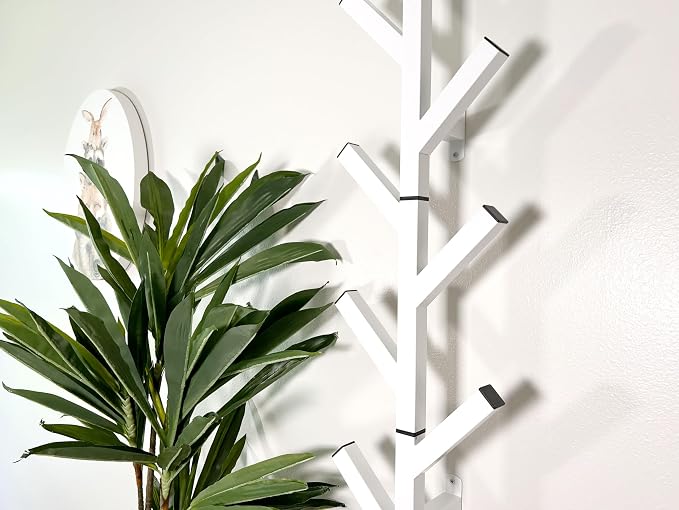 Premium Racks Coat Rack & Hat Rack – Modern Design – Wall Mounted – Stylish – (White) - Image 2