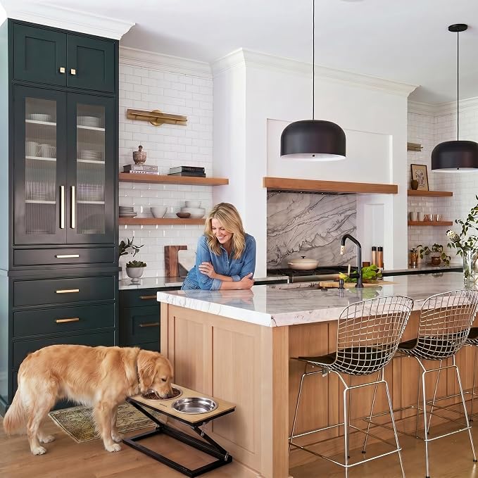 Elevated Dog Bowl, Adjustable Height and Tilt Angle Dog Bowl Stand | Precisely Adjust Height And Tilt Angle, Easy To Clean, Equipped With 2 Stainless Steel Food Bowls, Sturdy And Durable. - Image 5