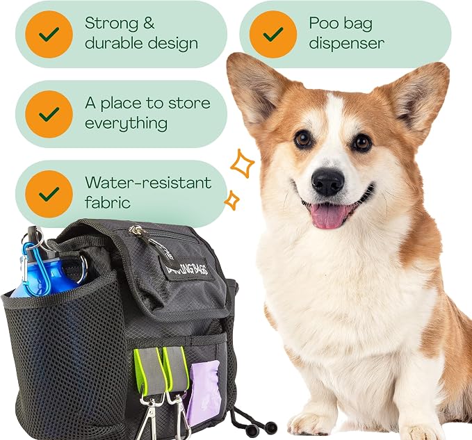 | The Original Dog Walking Bag | As Seen On Dragons’ Den | Lightweight & Practical Design | Carry Dog Toys, Dog Treats, Poop Bags & More With Ease | Extendable Shoulder Strap & Waistband - Image 3