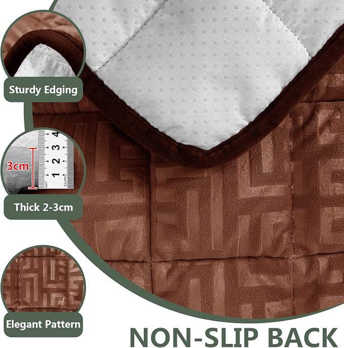 Paw Cart Couch Cover Caravan Quilted Sofa Topper Greek Key Pattern Washable Non Slip Soft Pet Protector for Any Type of Couch (XiuHong,W 35“ x D 28” 1 Piece) - Image 4