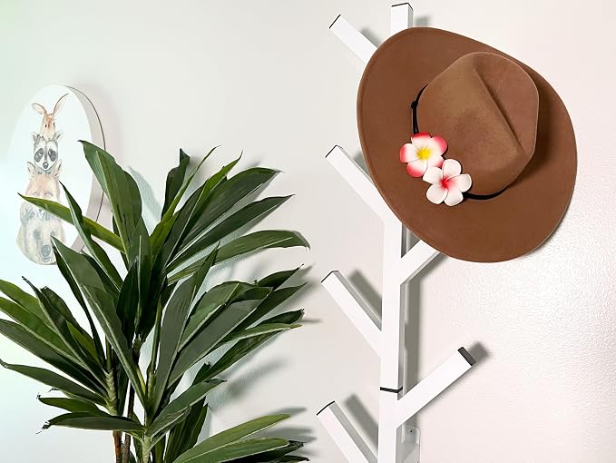 Premium Racks Coat Rack & Hat Rack – Modern Design – Wall Mounted – Stylish – (White) - Image 3