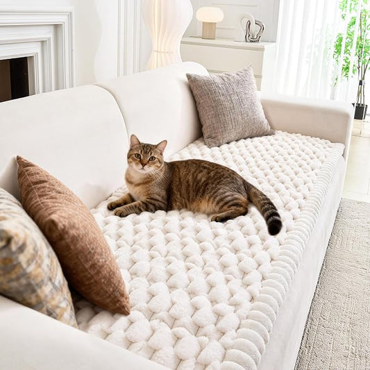 Plush Couch Cover for Dogs – Non Slip Pet Sofa Protector, Ultra Soft Washable Couch Cover for Pets, Anti-Slip Backing Furniture Protector for Cats & Dogs, Fits Standard & L-Shape Sofas (3 Sizes) by Unknown