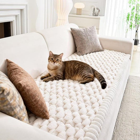 Plush Couch Cover for Dogs Non Slip Pet Sofa Protector, Ultra Soft Washable Couch Cover for Pets, Anti-Slip Backing Furniture Protector for Cats & Dogs, Fits Standard & L-Shape Sofas (3 Sizes) by Unknown