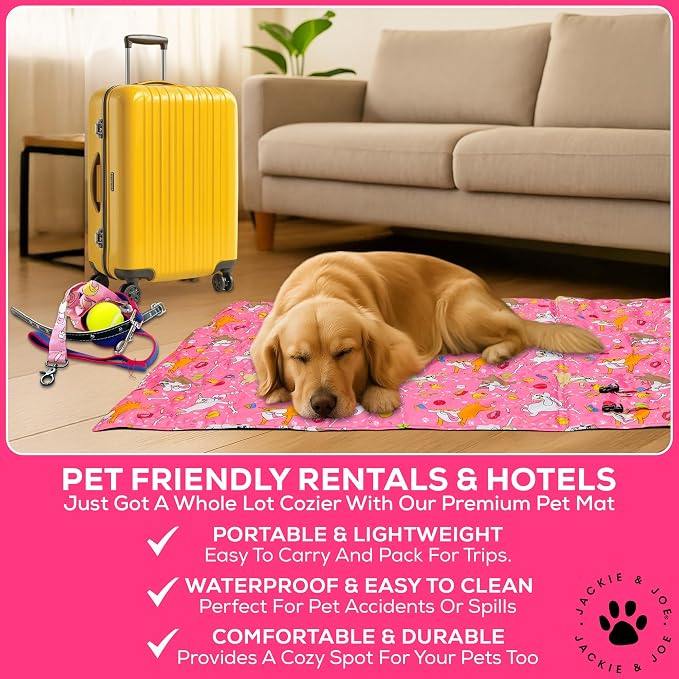 Extra Dog Bed 55x39 in- Lightweight & Portable Easy to Roll Up.Washable, Waterproof and Easy to Carry. Crate and Kennel Ready. Indoor and Outdoor Use, Protects You Car Seats. - Image 4