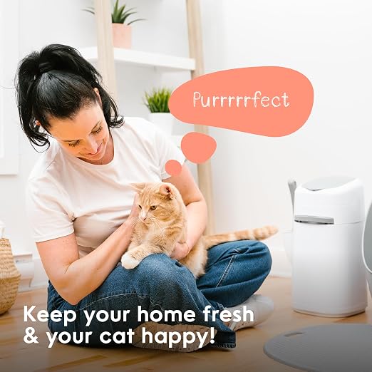 Litter Genie Style Pail Cat Litter Box Waste Disposal System for Odor Control Includes 1 Square Refill Bag - Image 9