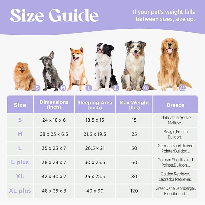 LE SURE Cute Cozy High Back Orthopedic L Plus Dog Bed,38" Hazel | Waterproof Pet Bed with Sides, Aesthetic Comfy Egg-Crate Foam Pet Couch Sofa, Removable Washable Cover, Non-Slip Bottom - Image 6