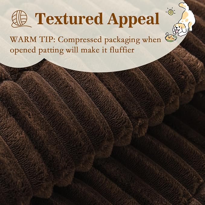 MYSKY HOME Couch Covers for 2 Cushion Sofa, Couch Cover for Dogs, Sofa Covers for Pets Washable, Soft Non-Slip Sofa Slipcovers, Loveseat Couch Covers, Furniture Protector, Chococlate, 27.6" x 59" - Image 2