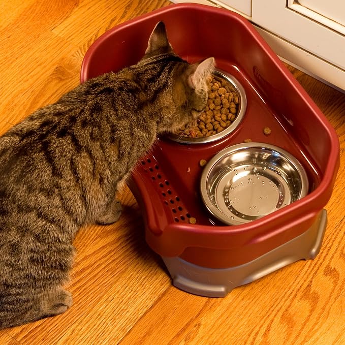 Neater Pet Brands Feeder Deluxe for Cats - Cranberry (200) - Image 9