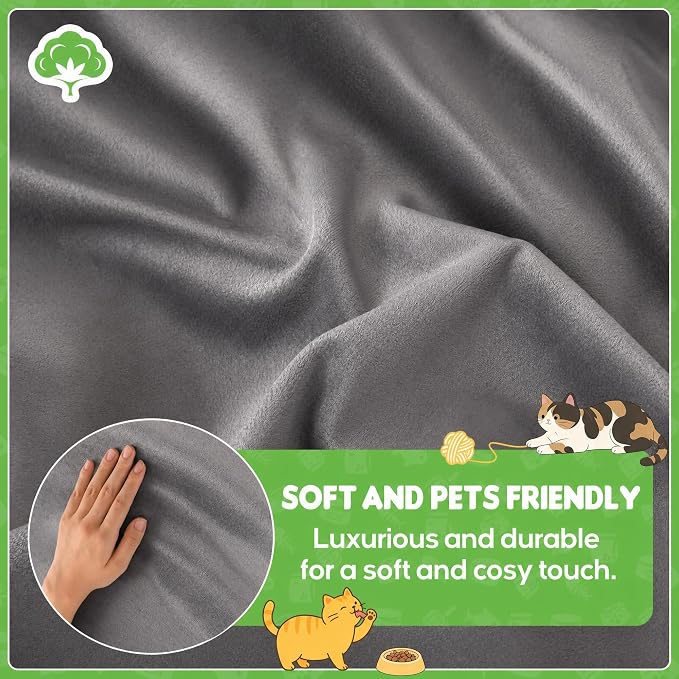 Loiion Cat Scratch Couch Cover Waterproof Sofa Cover 134"x71" | Pet-Friendly Couch Protector, Anti-Scratch & Non Slip Sofa Cover For Cats Dogs Kids, Machine Washable - Image 5