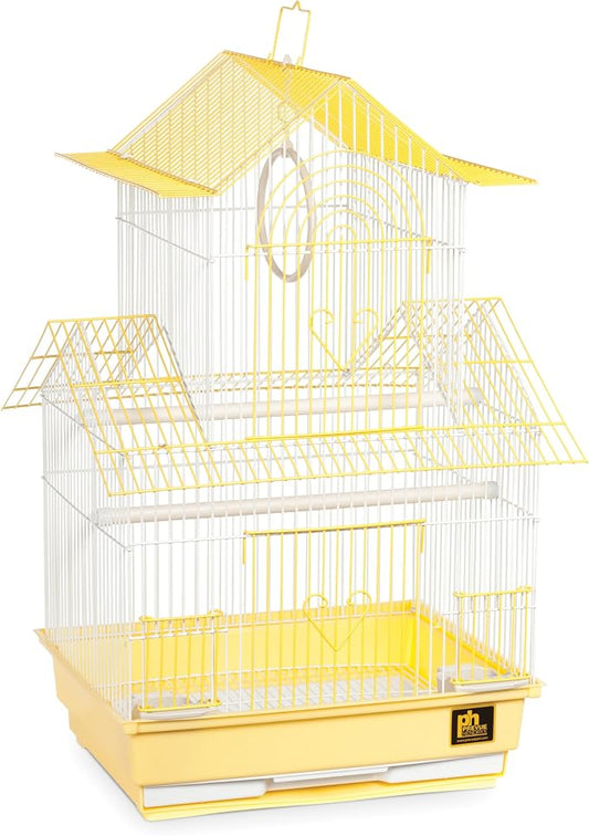 Prevue Hendryx SP1720-1 Shanghai Parakeet Cage, Yellow and White by PrevuePetProducts