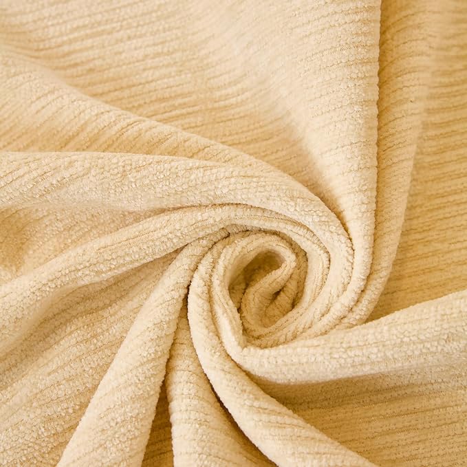 Beige Chenille Couch Cover Washable XX-Large 3-4 Cushion Sofa Covers | Super Soft & Thick, Anti-slip, Wear & Tear Resistant, Multifunctional Furniture Protector Cover, Tassel Design, 71"x150" - Image 8