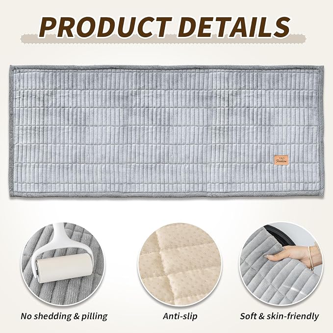 Couch Covers for Dogs, Velvet Dog Couch Cover, Pet Couchs Covers for 3-4 Seater, Couchs Protector for Dogs, Sofa Cover for Pets Washable(1PC, Light Grey, 27.6"×94.5", 3-4 Seater) - Image 2