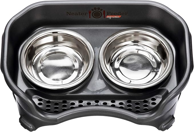 Neater Feeder Express Mess Proof Cat Bowls Elevated, No Spill Feeding Station, Stainless Steel Dishes for Food and Water, Raised Bowls for Indoor Cats, No Fatigue Whisker Friendly Dish, Black - Image 9