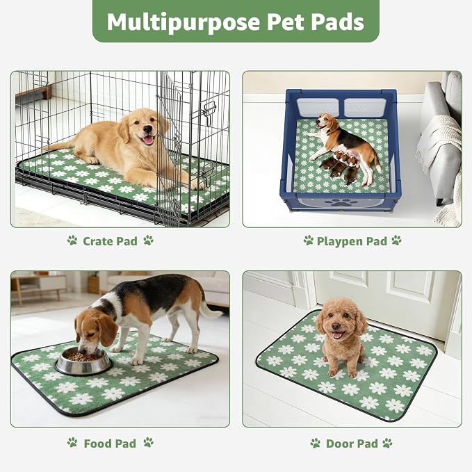 LOOBANI Extra Large Whelping Pad, 48"x48" Dog Pee Pads Washable, 2 Pack | Soft Reusable Dog Playpen Mat, Fast Absorbent, Non Slip, Waterproof And Leakproof For Floor, Crate, Potty Training - Image 7