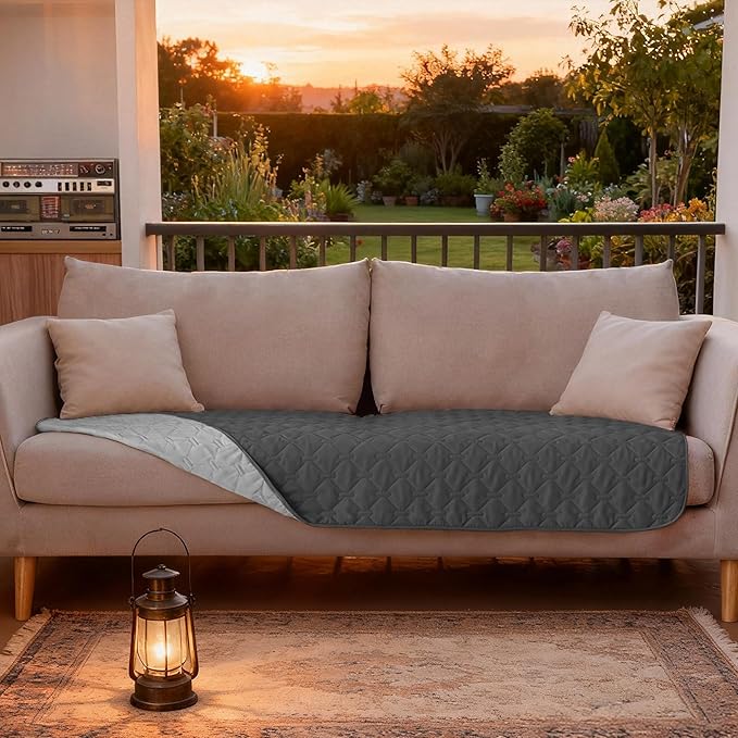 gogobunny 3X Stronger Waterproof Pet Blanket, Scratch Proof Furniture Protector for Dogs Cats, Reversible Cover 30x70 Inch, Dark Grey/Light Grey - Image 4
