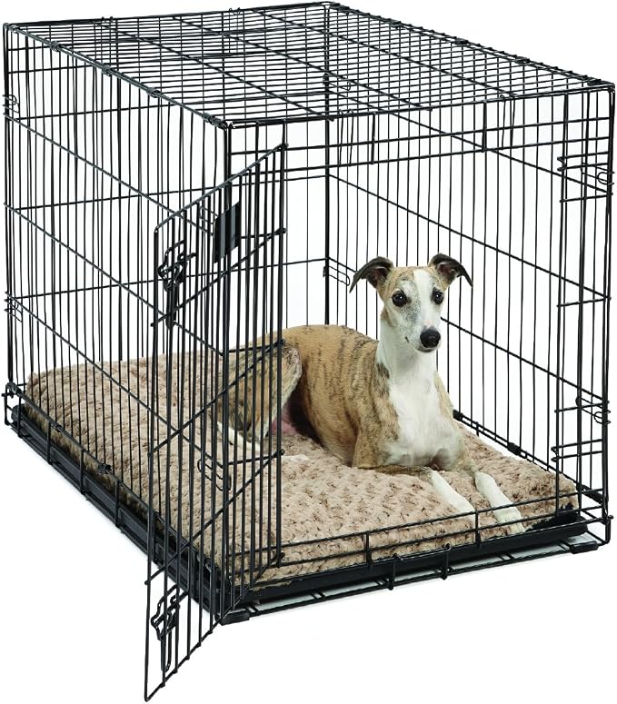 MidWest Homes for Pets Medium QuietTime Deluxe Mocha Ombré Swirl Plush Pet Bed, Machine Washable, Non-Skid Bottom, Soft Crate Mat for 30-inch Crates - Image 3