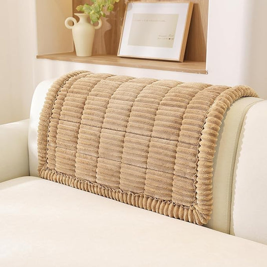 OstepDecor Couch Cover for Dogs, Washable Non Slip Sofa Cover for Pets, Soft Couch Covers for Sofa, Loveseat and Sectional, Furniture Protector Against Pet Hair & Scratches (35.4" x 35.4", Khaki) by OstepDecor