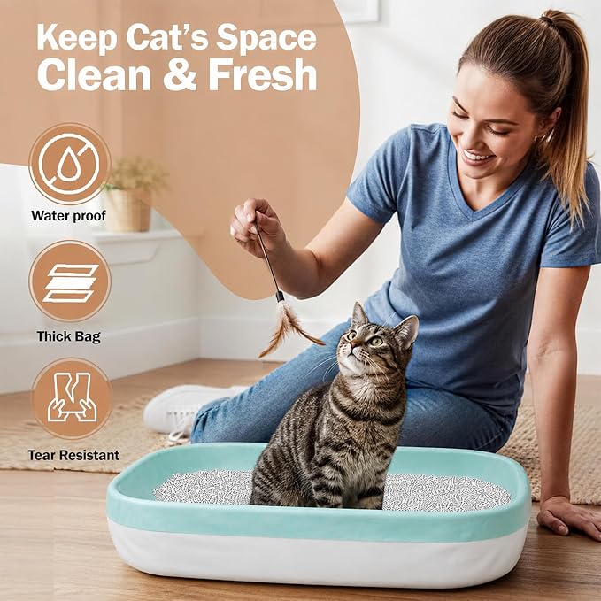 50 Count Jumbo Litter Box Liners, 36x19 Inches – Extra Thick, Heavy Duty - Image 4