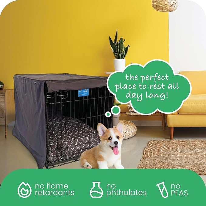 Molly Mutt I'm a Realist Dog Crate Cover, 100% Cotton Canvas Cover with 2 Roll-Up Panels, Ideal for Dog or Cat Crate, Durable, Washable, and Free of Harmful Chemicals, 30" x 19" x 21" - Image 6