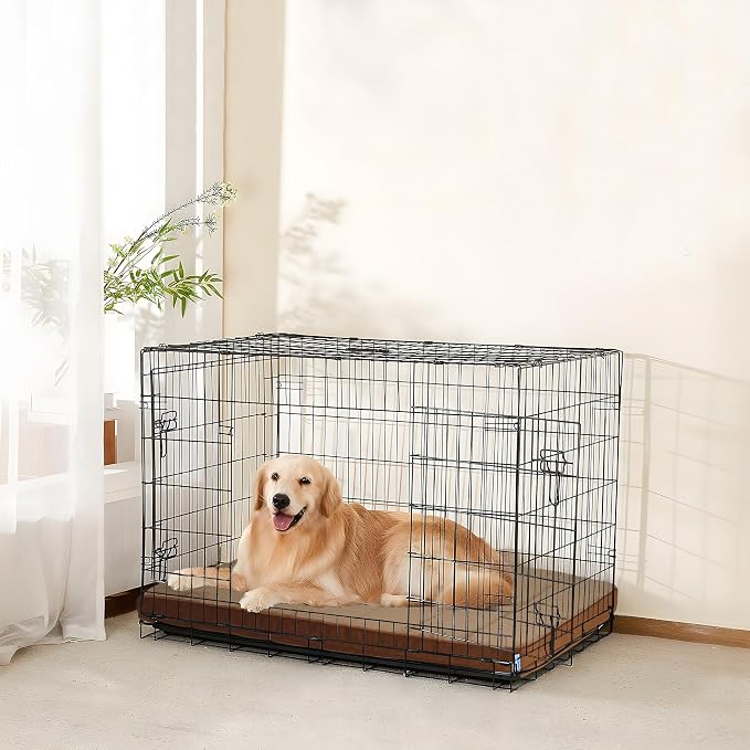 Dog Bed for X Large Dog - Orthopedic Pet Beds with Memory Foam, Waterproof Removable Washable Cover with Non-Slip Bottom, Khaki, 41" L x 27" W x 3" H - Image 6