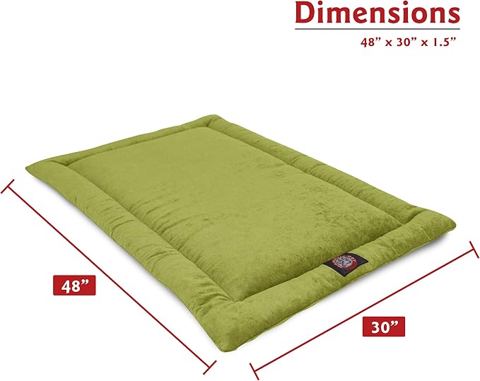 Majestic Pet Dog Crate Mat - Machine Washable Soft Plush Pet Bed Pad for Crates & Kennels | USA Crafted | 48"x30" Villa Apple - Image 2