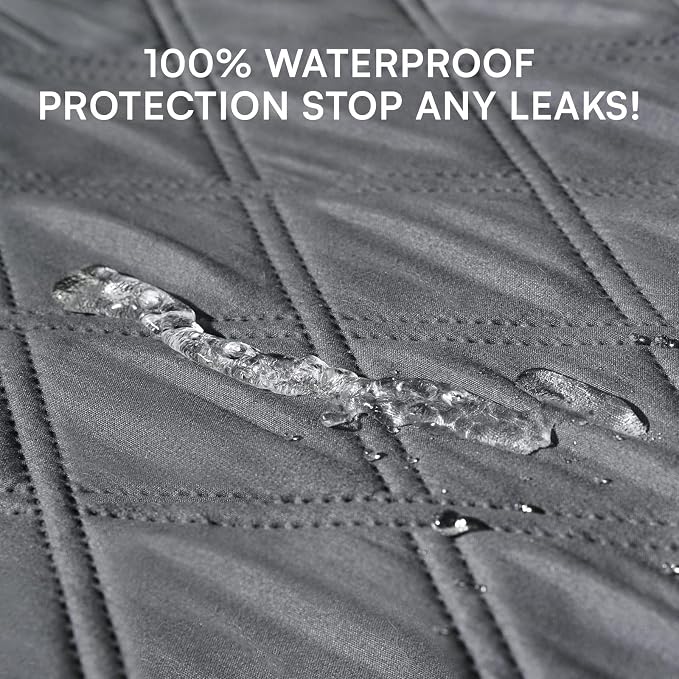 Luciphia Waterproof Couch Cover for Dogs, Non-Slip Pet Sofa Protector | Non-slip waterproof couch cover scratch-resistant machine washable protects sofa bed, Grey, 68" x 82" - Image 2