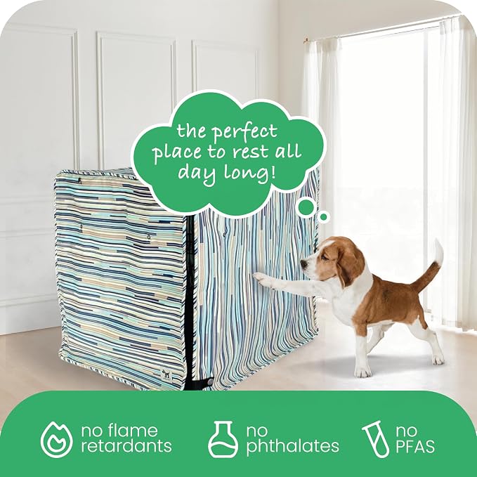 Molly Mutt I Don't Like Mondays Dog Crate Cover, 100% Cotton Canvas Cover with 2 Roll-Up Panels, Ideal for Dog or Cat Crate, Durable, Washable, and Free of Harmful Chemicals, 30" x 19" x 21" - Image 6