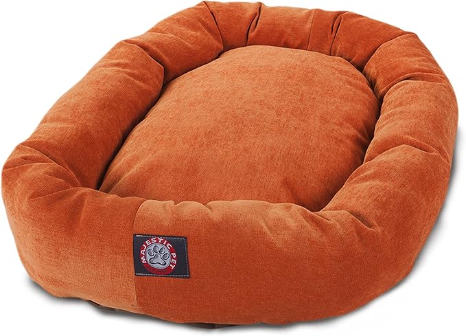 Majestic Pet Villa 52 Inch Shredded Memory Foam Dog Bed for X-Large Sized Dog 52x35x11 Inch–Orthopedic Pet Bed with Removable Washable Cover-Washable X-Large Puppy Mat with Head Support-Orange - Image 2