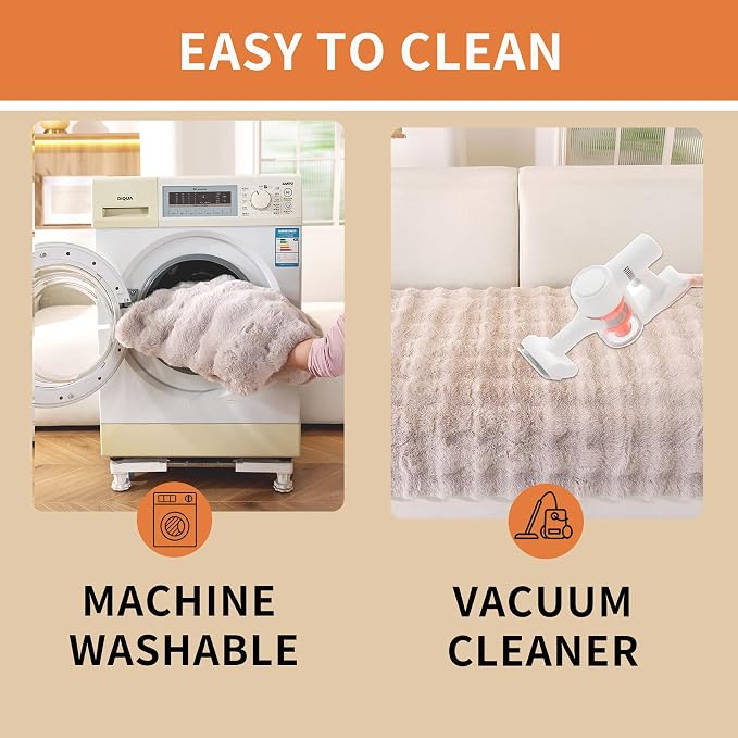Waterproof Dog Bed Cover Non Slip Couch Covers for Dogs Washable Soft Faux Fur Sofa Cover Couch Covers for 2 Cushion Couch Sofa Pet Friendly (Khaki) - Image 7