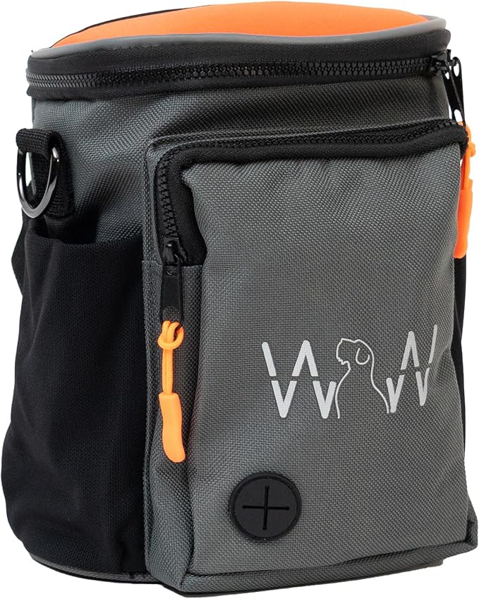 Quickdraw XL Dog Treat Pouch – Multipurpose Training Bag with Waste Bag Dispenser, Phone Pocket, Water Bottle Holders and 3-Way Strap – Durable and Reflective (Orange) - Image 3