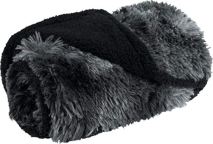 PetAmi Waterproof Dog Blanket for Couch, Bed & Furniture,Reversible Sherpa & Faux Fur Pet Blanket, Leakproof Blanket for Puppy Cat, Washable Soft Calming Pet Couch Protector (29x40, Tie-Dye Black) - Image 8