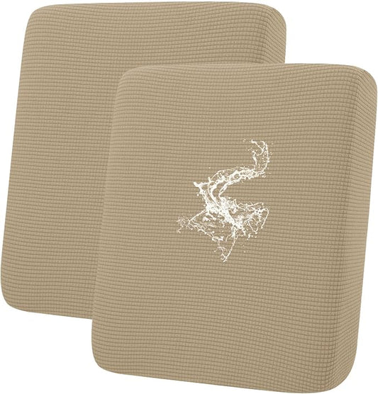 hyha Waterproof Couch Cushion Covers for Pets, Non Slip Sofa Seat Cover | Stretch Jacquard Fabric, Elastic Bottom, Non Slip Fit, Waterproof Protection, Pet Hair Protection (2 Pieces) by hyha