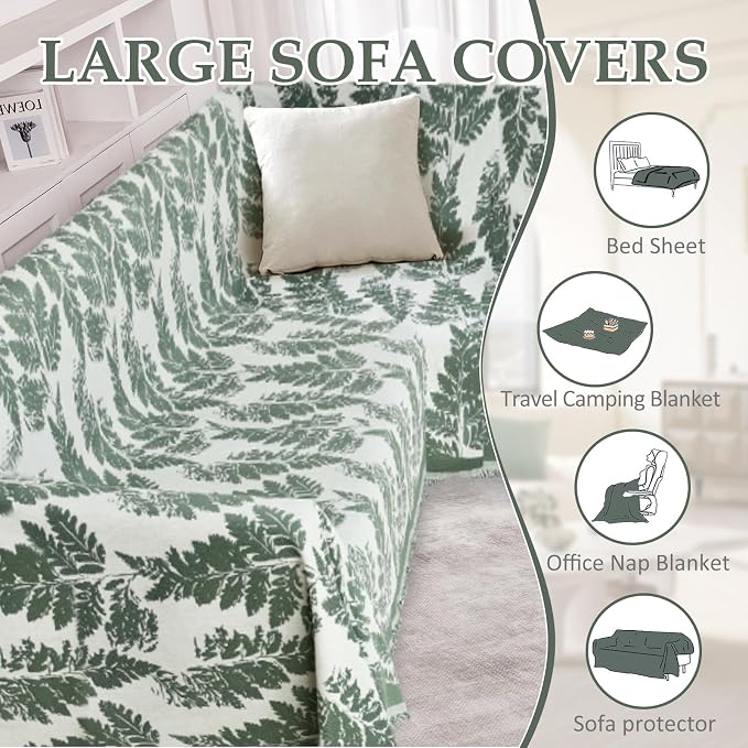 1OO% Waterproof Sectional Couch Covers for Dogs L Shaped Corner Sofa Cover Washable Chenille Sofa Slipcovers Blanket Modern Jacquard Pet Furniture Protector (91"x252", Sage Green) - Image 9