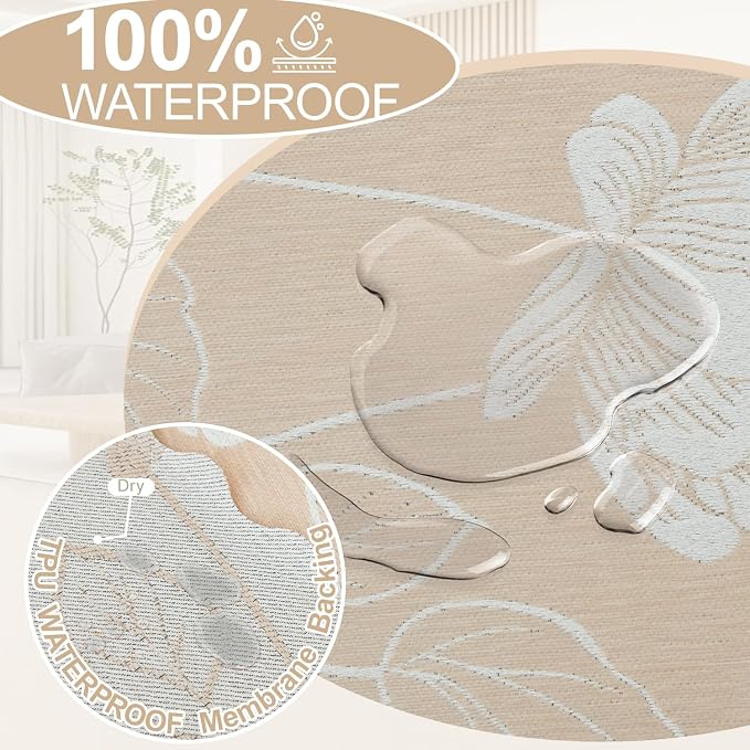 1OO% Waterproof Sectional Couch Covers for Dogs L Shaped Corner Sofa Cover Washable Chenille Sofa Slipcovers Blanket Modern Jacquard Pet Furniture Protector (91"x276", Beige Flower) - Image 4