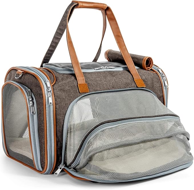 Mr. Peanut's Gold Series Big Apple XL Expandable Pet Carrier V3.0 (Charcoal Ash)