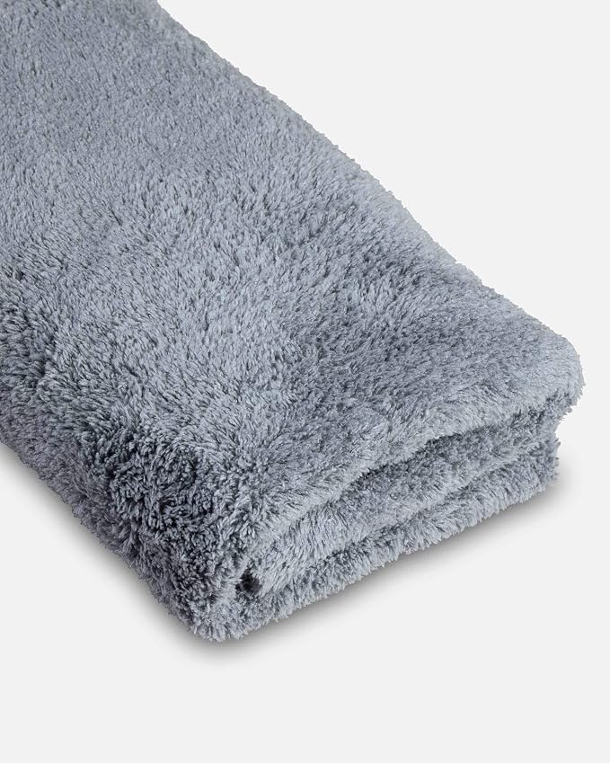 Adam's Borderless Grey Microfiber Towel (12pk) - Premium Ultra Soft Car Detailng Towel Cloths, 480gsm - Safe for Car Wash, Home Cleaning & Pet Drying Cloths (16 Inch x 16 Inch) - Image 5