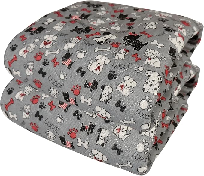 Caldwell's Pet Supply Co. 30x36 Potty Pads, Washable Pee Pads for Dogs, Reusable Pee Pad for Dogs, Puppy Potty Mat, Whelping Rug, Reusable Puppy Mat, Waterproof Rug for Dog, Medium (Set of 2) by CaldwellsPetSupplyCo