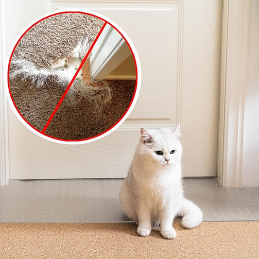 Uross Carpet Protector for Pets 3.28FT-Cat Carpet Protector for Doorway, Anti Cat Scratch Plastic Mat, Under Door Cat Scratch Floor Protector Carpet Scratch Stopper by Uross