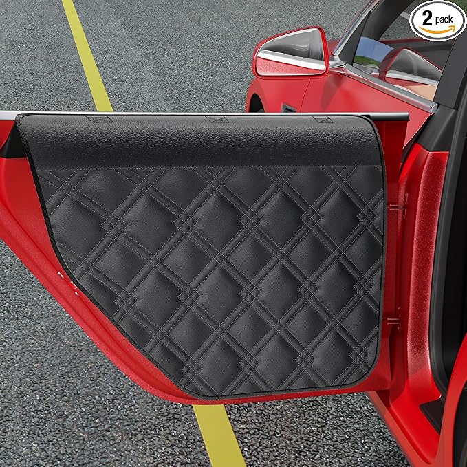 Surfcabin Dog Car Door Protector: 20% Larger Design for Sedans & Small SUVs | Thickened PU Material Waterproof Fabric, 2 Packs Full Door Panel Covers, Protects Doors from Dog Scratching by Surfcabin