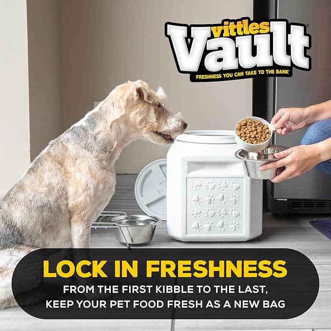 Gamma2 Vittles Vault Pet Food Storage Containers - Sealed Dog and Cat Food Storage Container, Fits up to 25lbs, Made in the USA - [12"L x 13.75"H] | Made in USA, 12 inch long by 13.75 inch tall, airtight lid keeps kibble fresh and pests out, a durable ... - Image 3