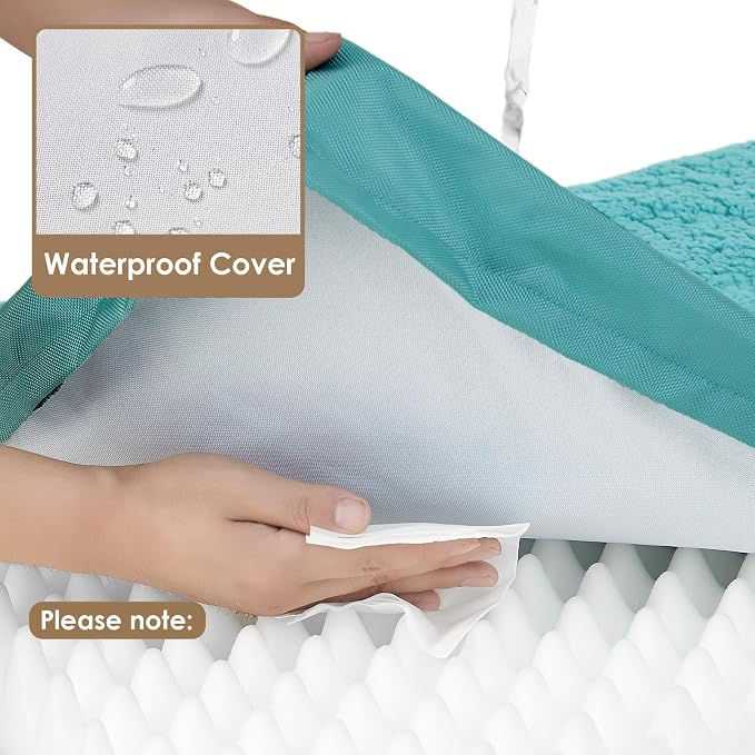 EHEYCIGA Orthopedic Dog Bed Extra Large with Removable Washable Cover, 50IN | Egg Crate Foam Support, Durable Oxford fabric, Non-Slip Bottom, Machine Washable, Soft Waterproof Plush Pet Bed Mat For Crate - Image 5